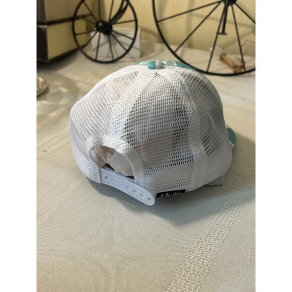 Huk Hat Cap Strap Back Blue White Fishing Visor Fisherman Fishing Mens - Picture 2 of 6